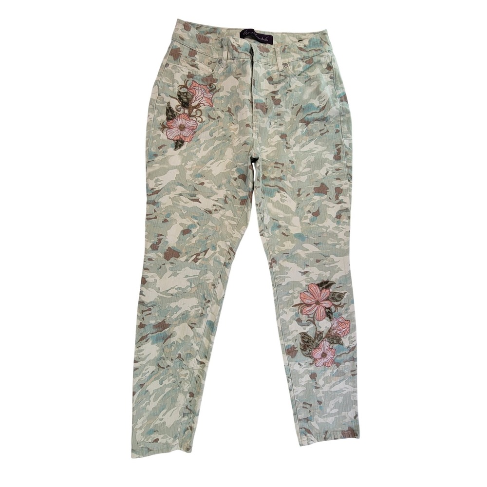 Gloria Vanderbilt Jessa Jeans Women's Size 6 Camo Floral Straight Leg Pants